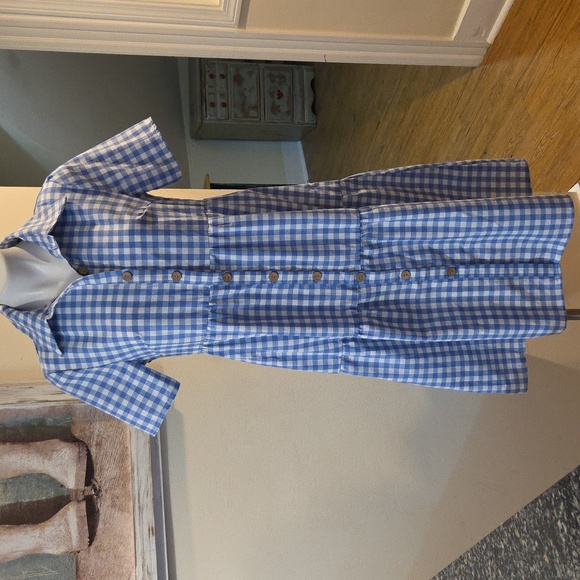 Emery Rose Gingham Button-Down Dress - Picture 3 of 12